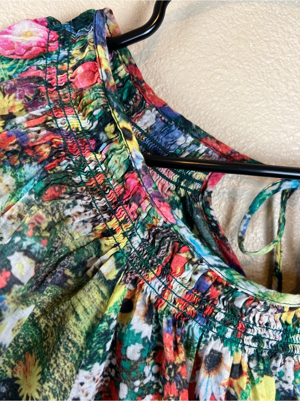 philosophy floral puff sleeve tie back blouse - Picture 4 of 9